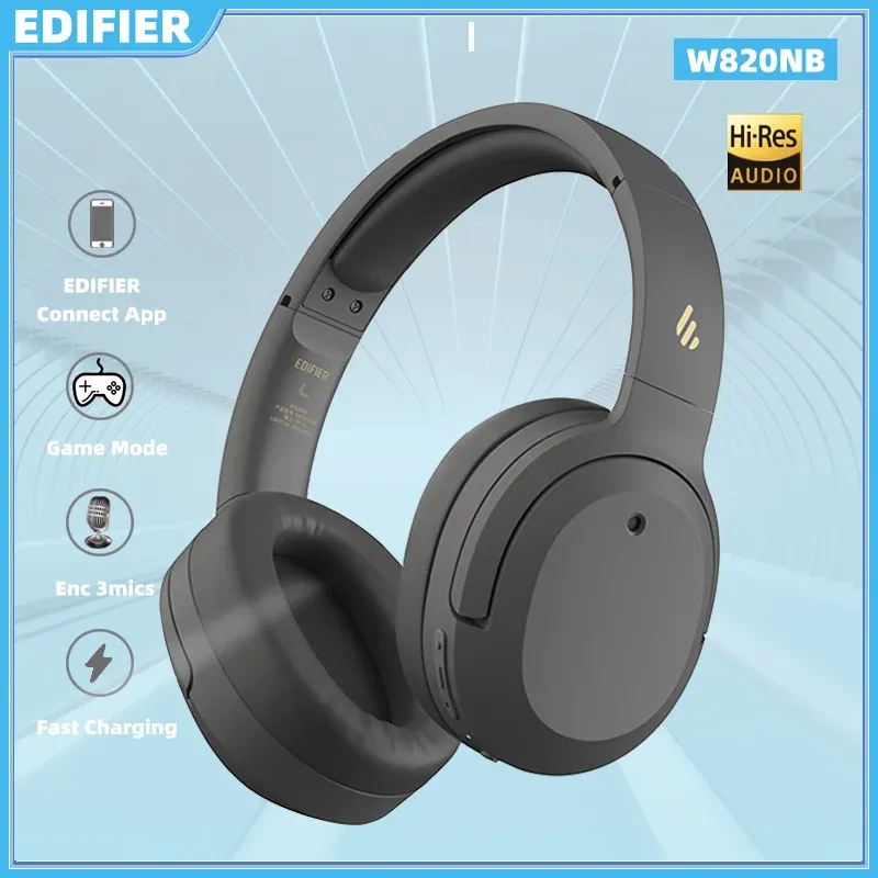 Hörlurar/headsetkedjare W820NB Trådlösa hörlurar Hybrid ANC Active Noise Refiling Hyres Audio Bluetooth 5.0 40mm Driver Bluetooth Headset
