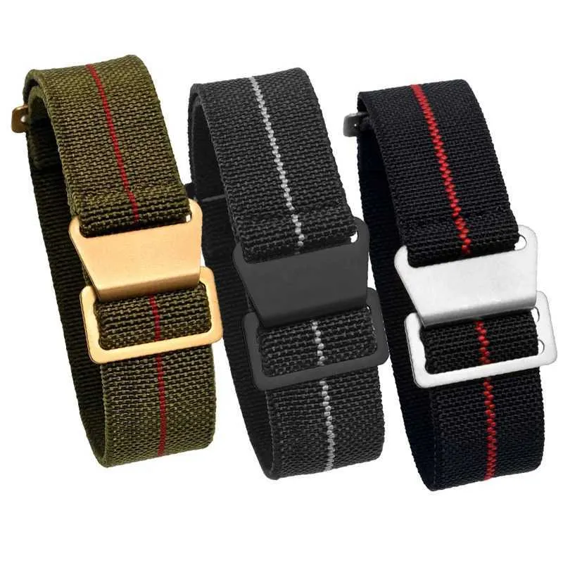 Andere Uhren: 20 mm, 22 mm, elastisches Nylonarmband, geeignet für Samsung Galaxy Watches 3 41, 45 mm Armband, geeignet für Amazfit Nylon Watch Troops Parachute Bag Watch J240222