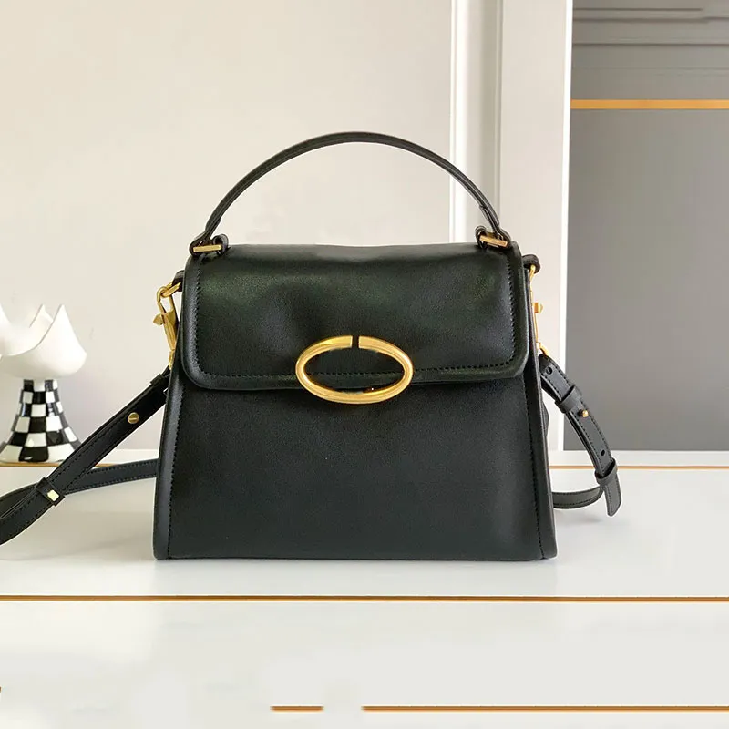 Genuine Leather Plain Shoulder Bag Totes Underarm Designer Handbag Purse Vintage Shopping Bags Crossbody Handbags Flip Women Wallet Adjustable strap