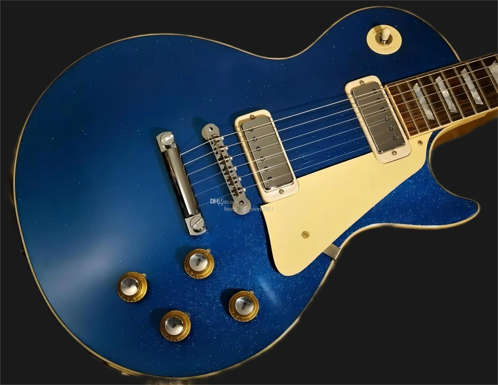 Custom Shop Limited 1968 Paul Mini Humbucker Blue Sparkle Vos Vos Elektro Gitar 369