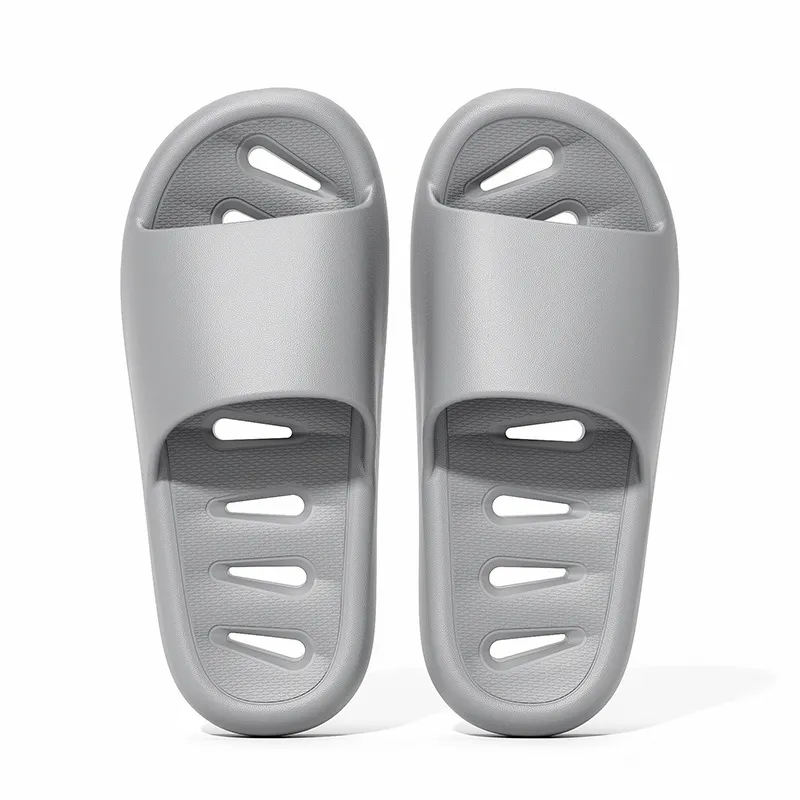 Shower slippers for men and women summer home indoor water leakage anti slip household EVA bathroom sandals grey