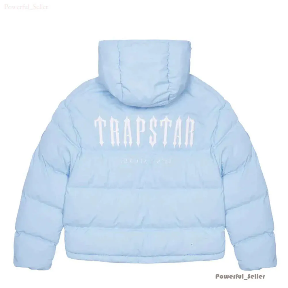 Trapstar London Decoded Hooded Puffer 2.0 Gradient Black Jacket Men Embroidered Thermal Hoodie Winter Coat Tops 2153
