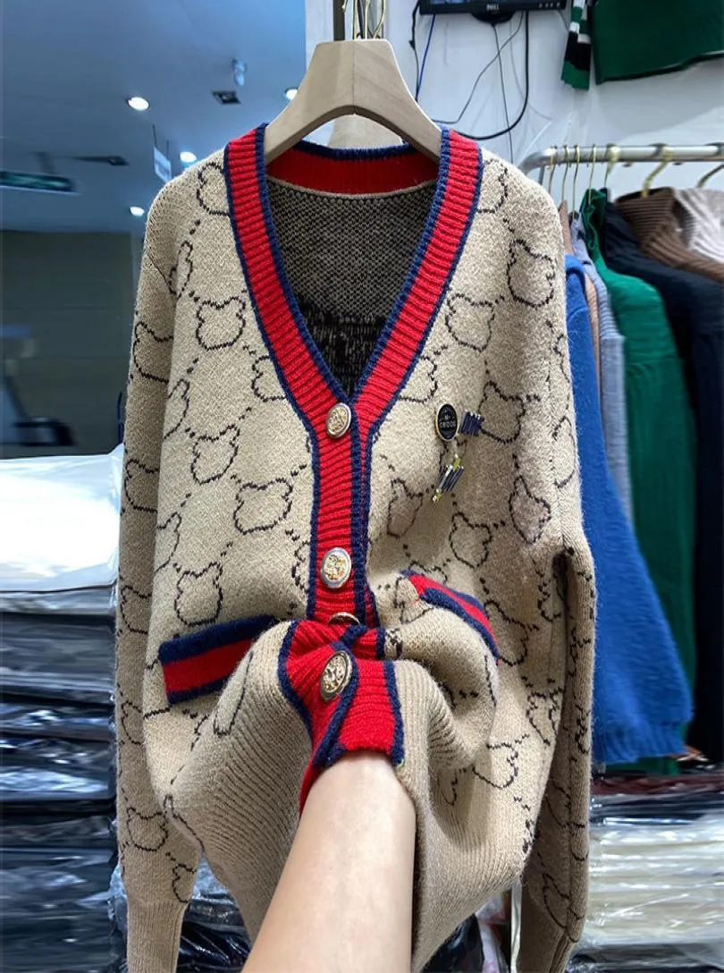 Deeptown Korean Style Oversize Splicing Cardigan Sweater Women Vintage Knit Jacket Fashion Long Sleeve Jumper Female7473465