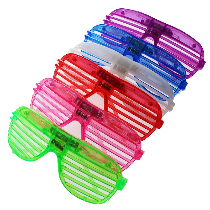 Shutters LED Light Glasses Light Up Kids Toys Christmas Party Supplies Decoration Glowing Sunglasses Glasses