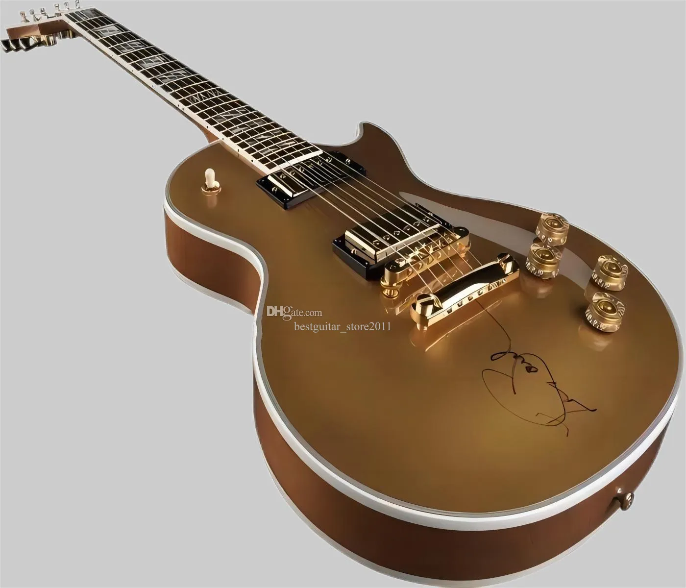 Sällsynta Randy Rhoads i åldern 1974 Antik White Relic Electric Guitar ABR-1 Bridge, 1-stycks Neck Small D Profile, Ebony Fretboard, Schaller Tuner 369