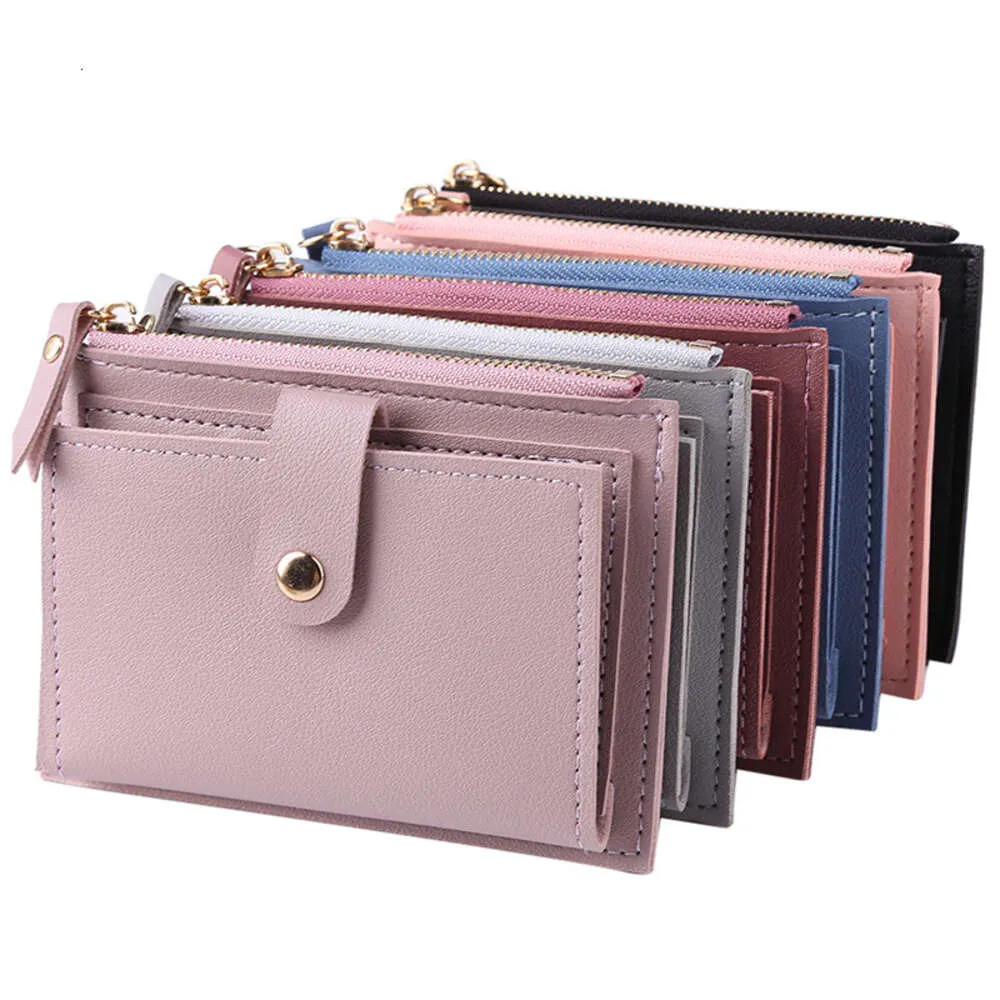 2023 New Fashion Womens Purse Womens Ultra-Shin Candy Color HASP حامل بطاقة كبير السوست