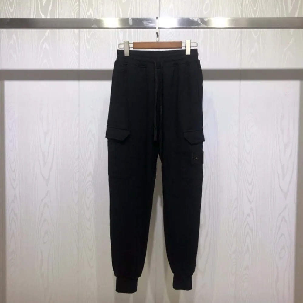 Pantaloni da uomo in cotone morbido con distintivo della bussola Pantaloni da jogging di alta qualità Pantaloni lunghi Allenamento sportivo Pantaloni da jogging semplici casual Pantaloni da lanterna con coulisse maschile