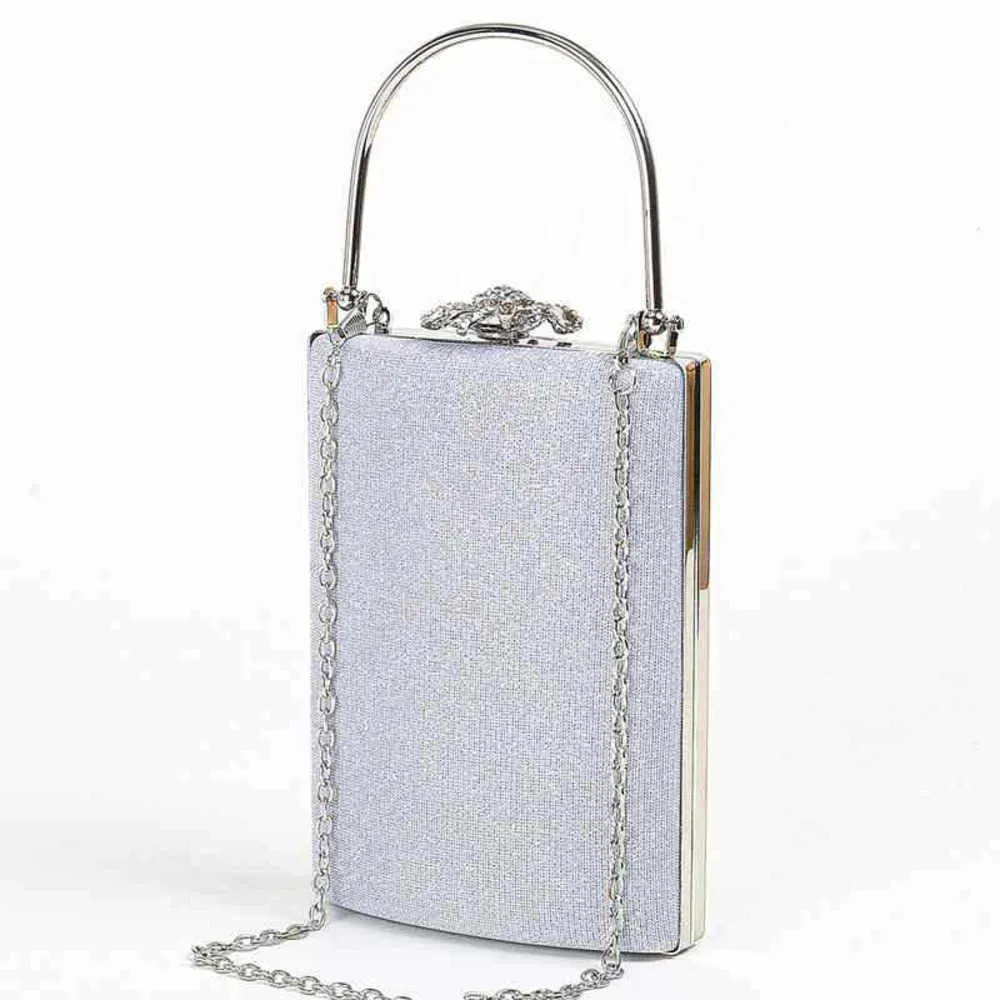 Neues Produkt Promi-Banketttasche Prinzessin Kleine quadratische Tasche Modekette Handytasche Flash-Material Qipao-Tasche 240222 240222