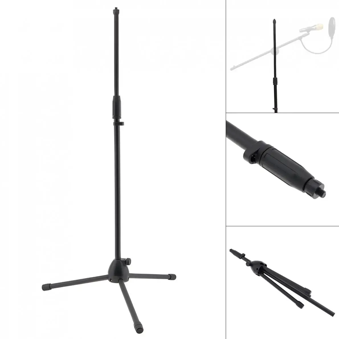 Accessories Live Floor Metal Stand / Microphone Holder / Microphone Stand Adjustable Stage Tripod for Studio Microphone Isolation Cover