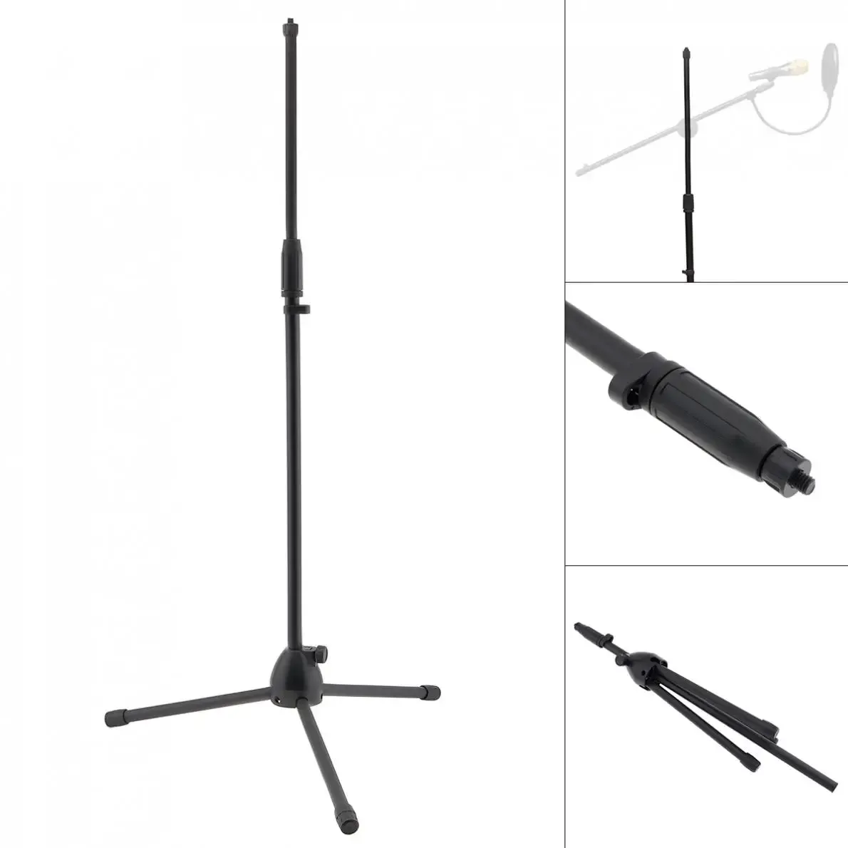 Accessoires Support métallique pour plancher en direct/Support de microphone/Support de microphone Trépied de scène réglable pour couvercle d'isolation de microphone de studio