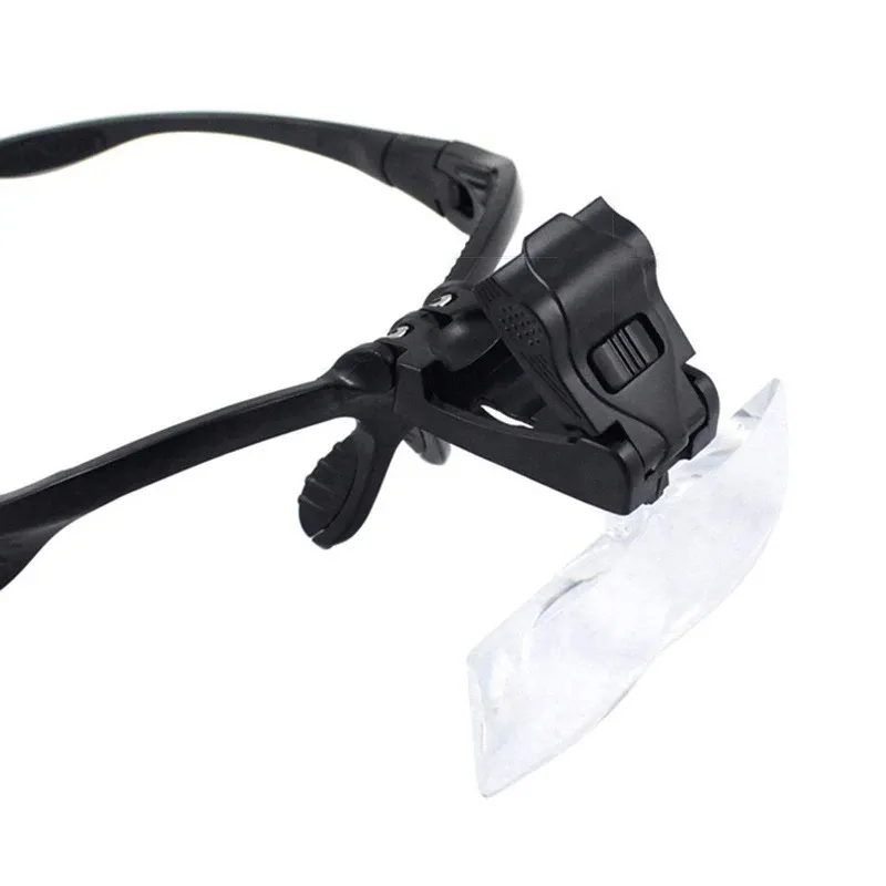 Sensors Tattoo Microblading LED -Scheinwerfer für das Lesen 5 Objektiv 1,0x ~ 3,5x Stirnband LED -Augenbrillen Lupe Lupe Visor -Vergrößerung Scheinwerfer
