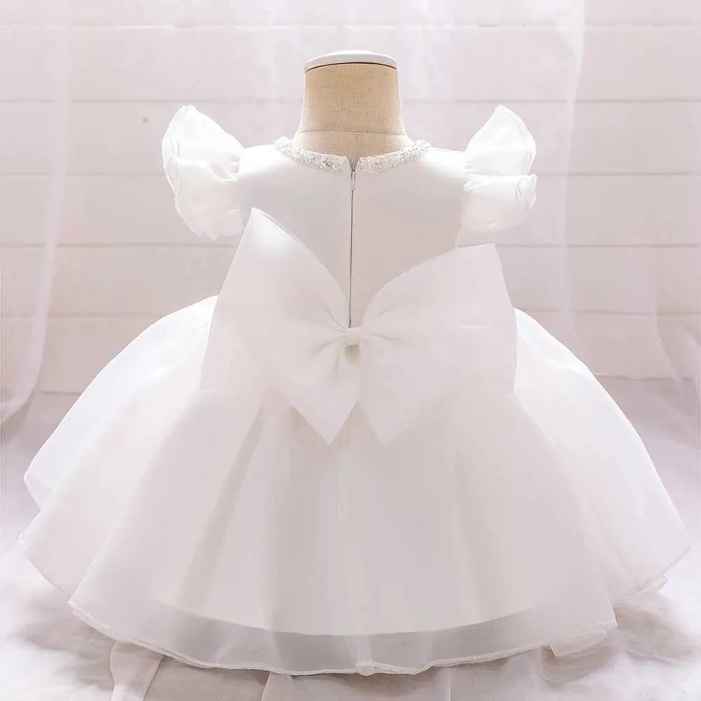 Girl's Dresses 2023 White Baby Girl Dress 1st Birthday Dress For Girl Clothes Child Clothes Christening Princess Tutu Dresses Evening ClothingL2402
