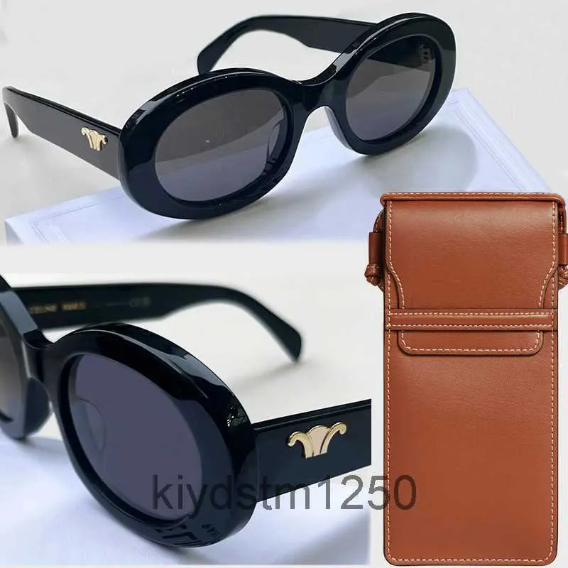 10a Femmes Arc De Triomphe Ovale Cadre Lunettes De Soleil Cl40194 Haute Qualité Vintage Designer Sunclasses Dames Sexy Chat Acétate Protection Conduite Lunettes M1002a YVC2