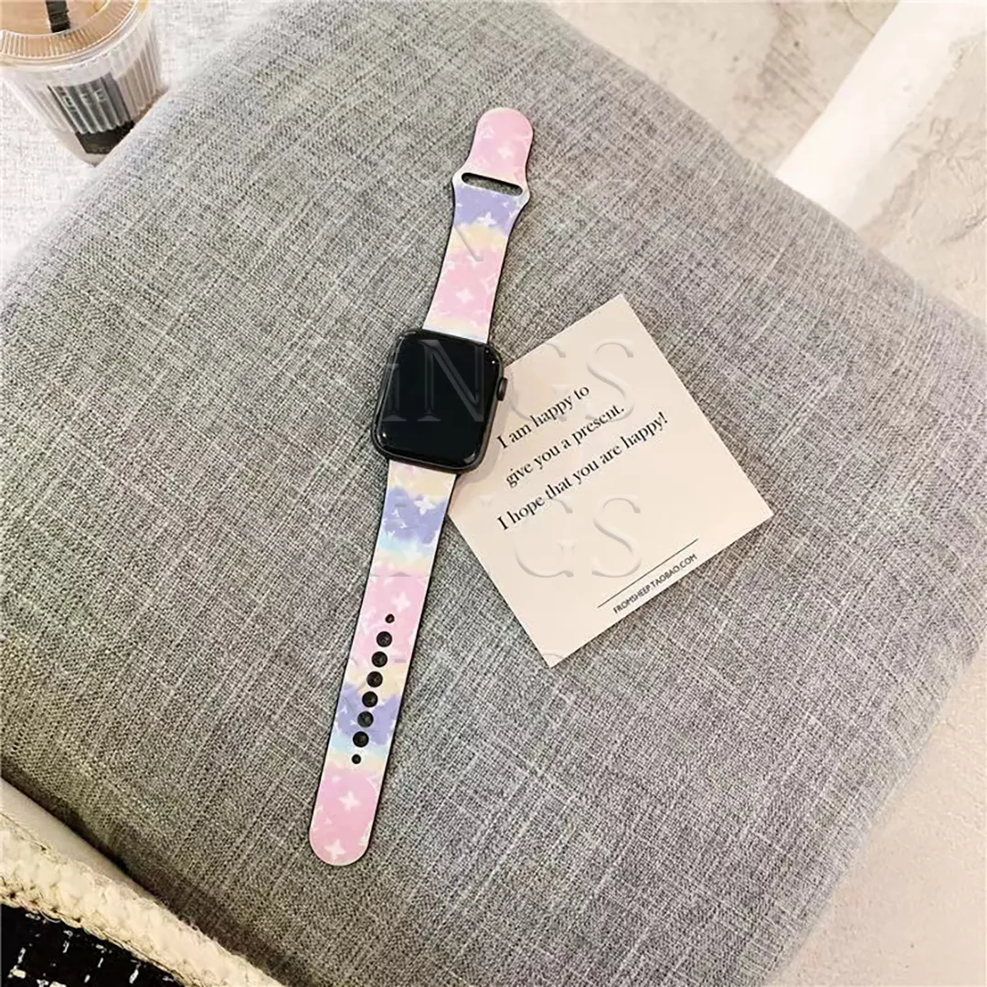 Incredibili cinturini per cinturini Apple Watch Band 38mm 40mm 41mm 42mm 44mm 45mm 49mm Cinturini per orologi di alta qualità iWatch 8 7 6 5 4 Silicone con logo Box Donna Uomo