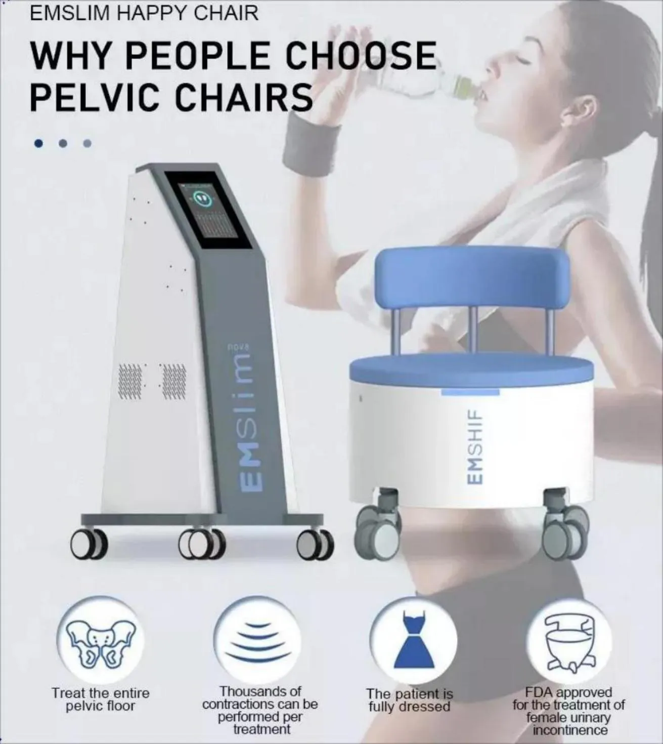 2024 En Yeni EM-Bitki Pelvik Zemin Sandalye Emslim Sandalye EMS NEO Kas Onarımı Vajinal Sıkma Yüksek Sıkıştırma Postpartum İyileşme Ağrısız İdrar İnkontinans