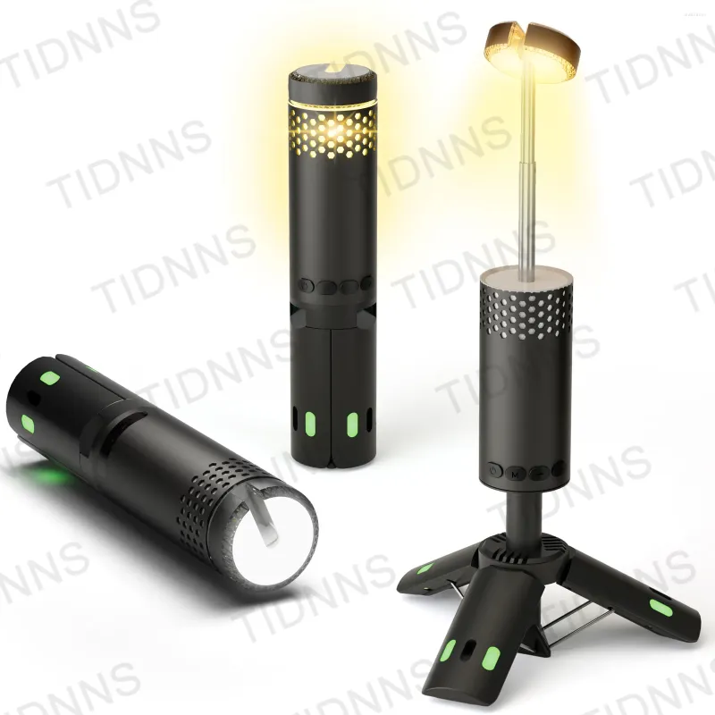 Draagbare lantaarns 8000 mAh campinglamp USB oplaadbare LED noodlamp buiten met magnetisch voor BBQ-tenten batterijlamp