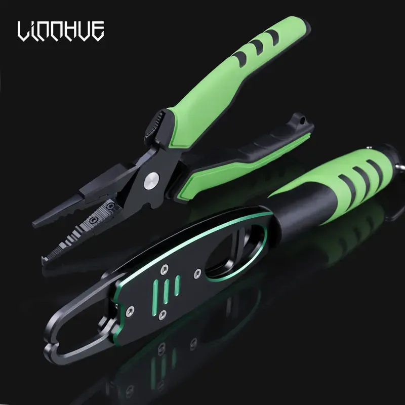 Accessories LINNHUE Aluminum Alloy Fishing Pliers Grip Set Split Ring Cutters Line Hook Recover Fishing Tackle High Quality Fishing Tool