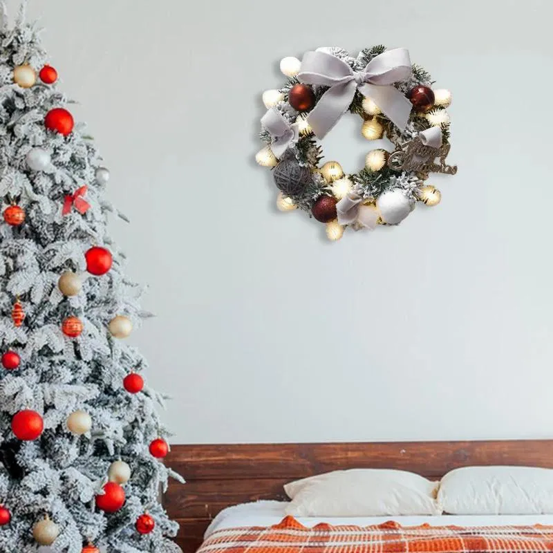 Dekoratif Çiçekler Yapay Noel Çelenk Balkon için Dize Hafif Tatil Çelenk