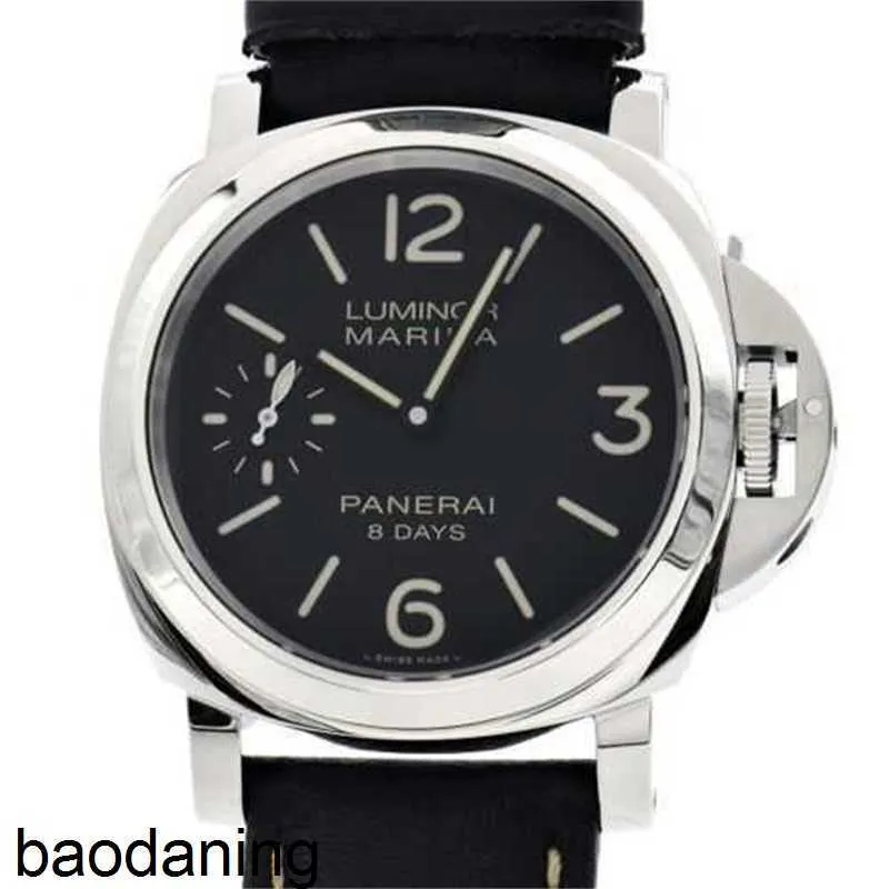 시계 시계 Luminor Luxury Panerais Mens 손목 시계 디자이너 8 일 PAM00510 블랙 자동 기계식 시계 전체 스테인리스 스틸 방수