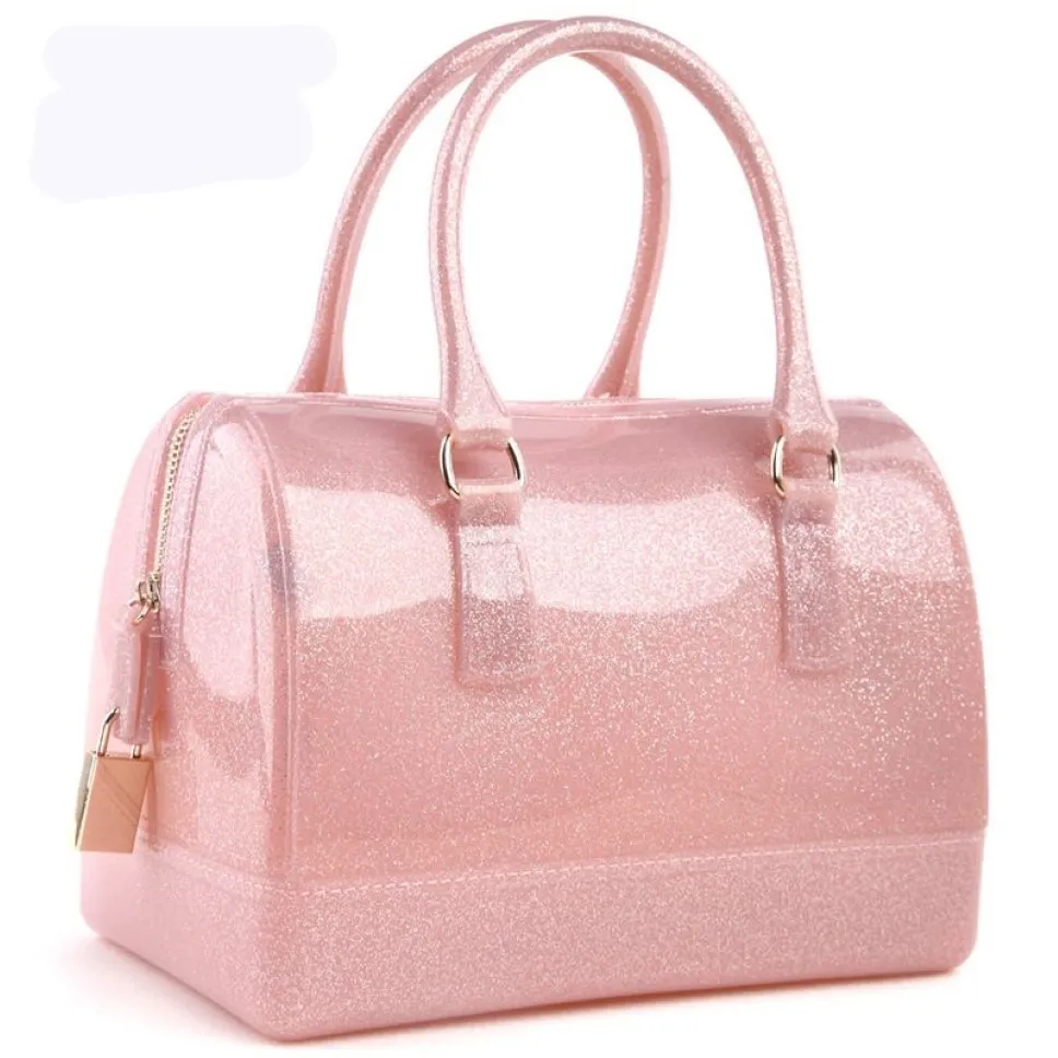 Designer- 2019 new jelly candy pillow top handbag colorful bag239o