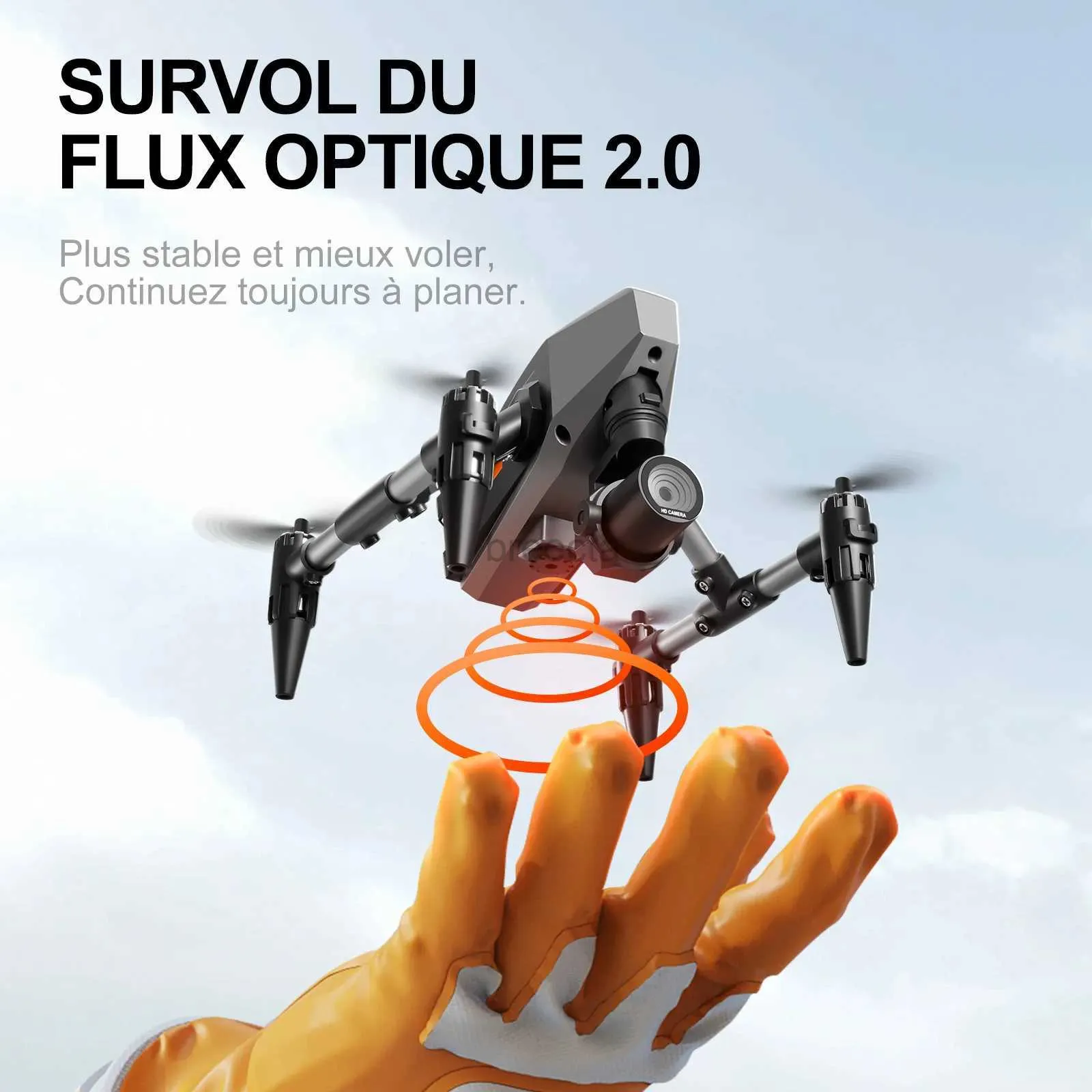 Droni Mini RC XD1 Flusso Ottico Drone Doppia Fotocamera HD Wifi Fpv Fotografia Pieghevole Quadcopter Droni Professionali ldd240313