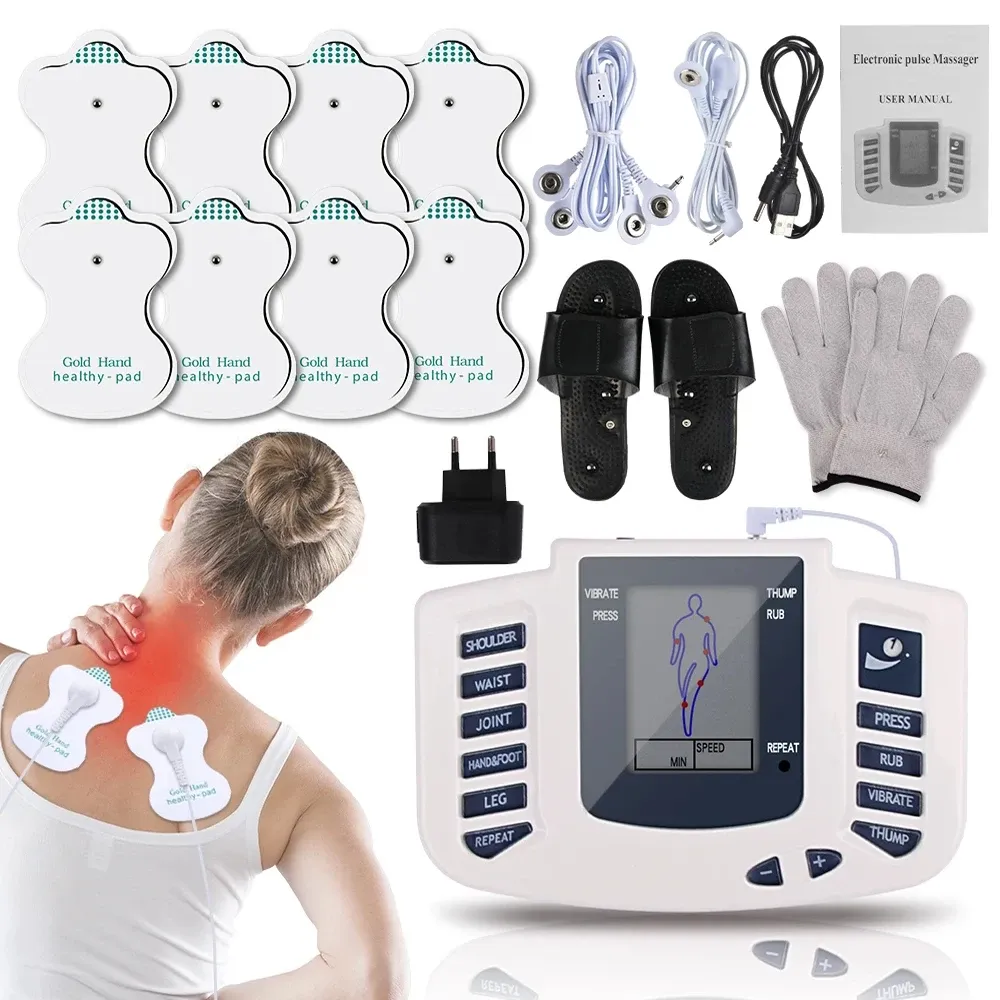 Relaxation 8 modes Ems stimulateur musculaire électrique physiothérapie Tens Massage par impulsions numériques Hine Acupuncture masseur corporel soins de santé Relax