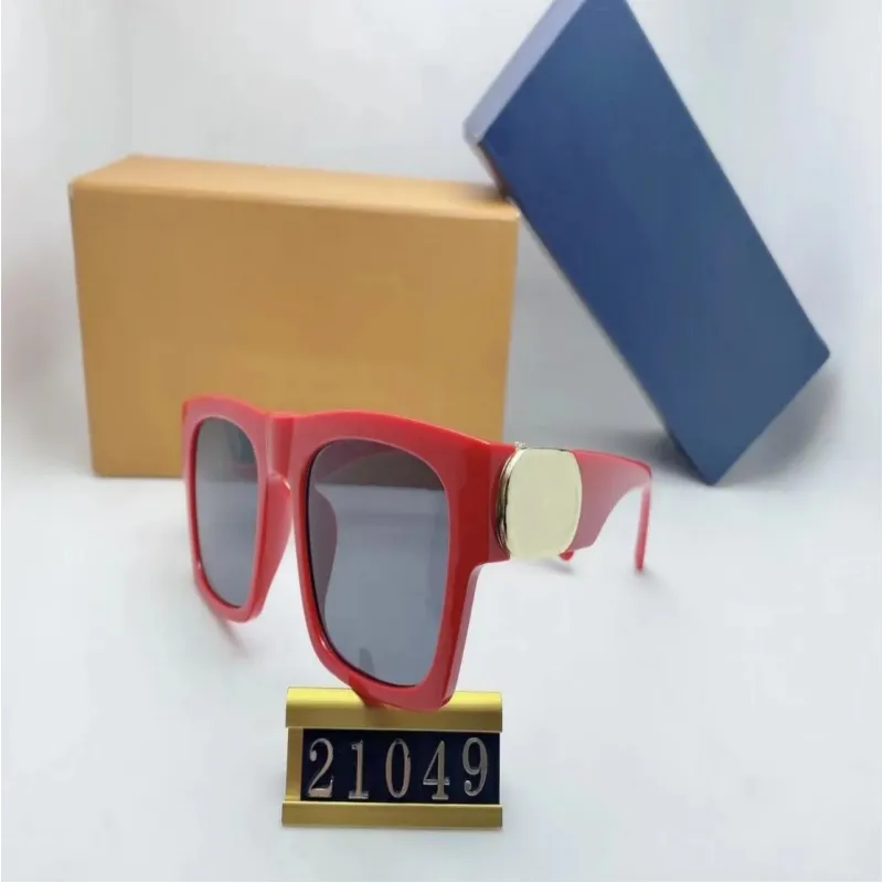 Zonnebril Link Frame Lens Zwart Goud Logo Unisex zonnebril Heren dames heren heren zonnebril Mode UV400 Bescherming met Box Case