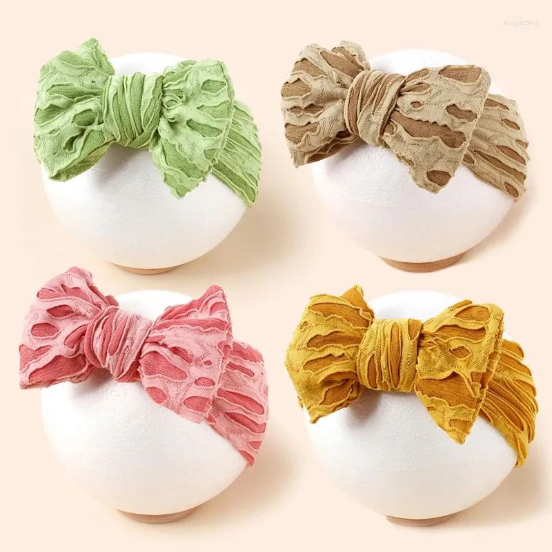 ヘアアクセサリーdiy baby bow headband double layer turban for Girl