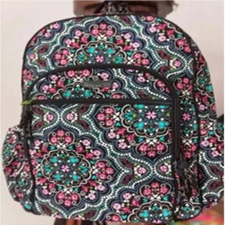 NWT Cartoon Flower School Bag Backpack Travel Bag Duffle Bag236D