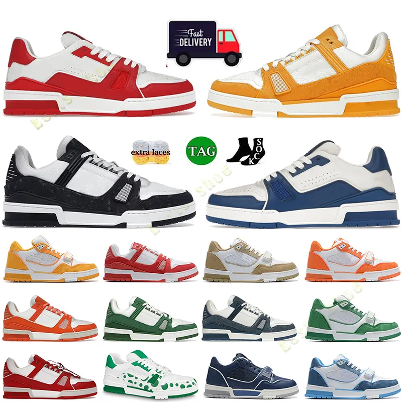 scarpe da ginnastica firmate da donna sneaker Vigil trainer scarpe casual da uomo denim tela pelle abloh Beige Bianco rosso blu Lettera di lusso sovrapposte sneakers con piattaforma di moda