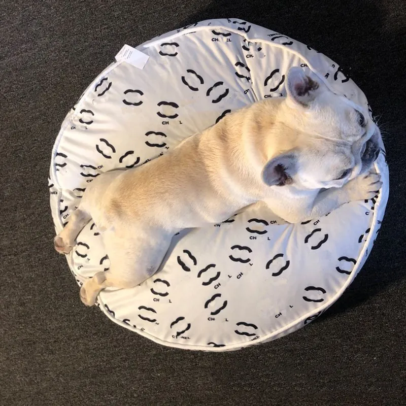 Designer canis designers cão redondo ninho grande tamanho moda carta cama gato ninho destacável lavável