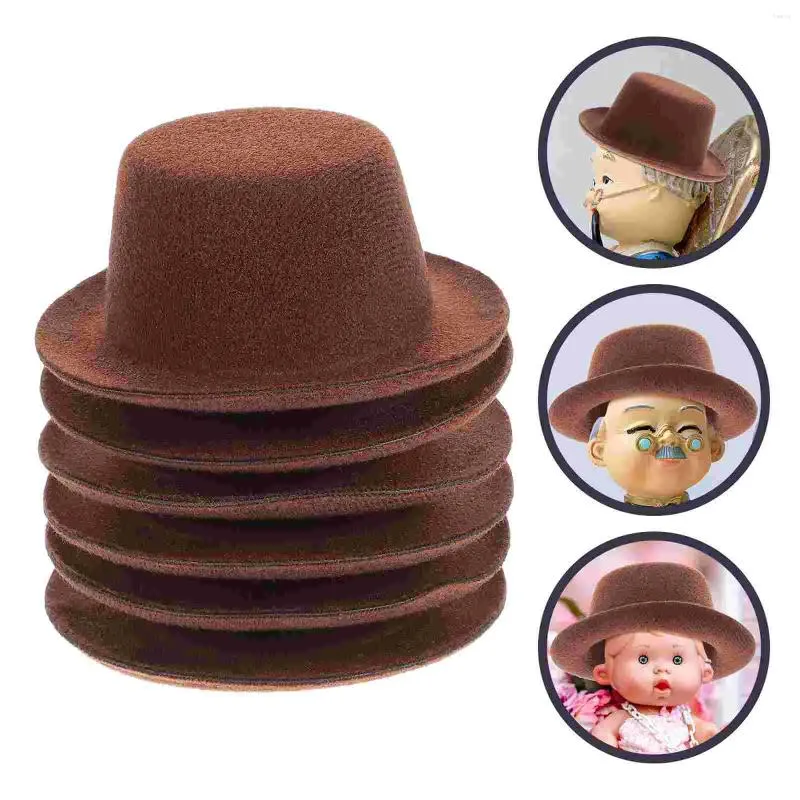 Vêtements de chien 6 pcs mini chapeau de cowboy chapeaux de fête pour chiens moyens casquettes petites décorations de dessus minuscules
