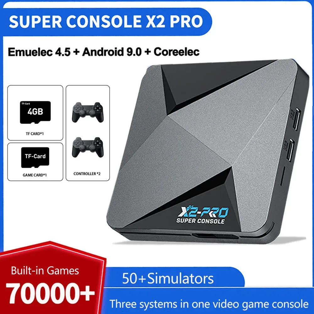 Console Tolex X2 Pro 60+Simulatori 70000+giochi installati console per videogiochi retrò Super Console a tre sistemi Wirelesstop Box