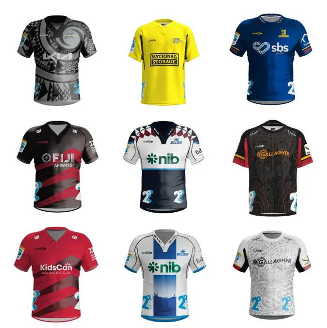 2024 2025 Blues Highlanders Rugby Jerseys 24 25 Crusaderses à domicile ALTERNATE Hurricanes Heritage Chiefses Super taille S-5XL chemise