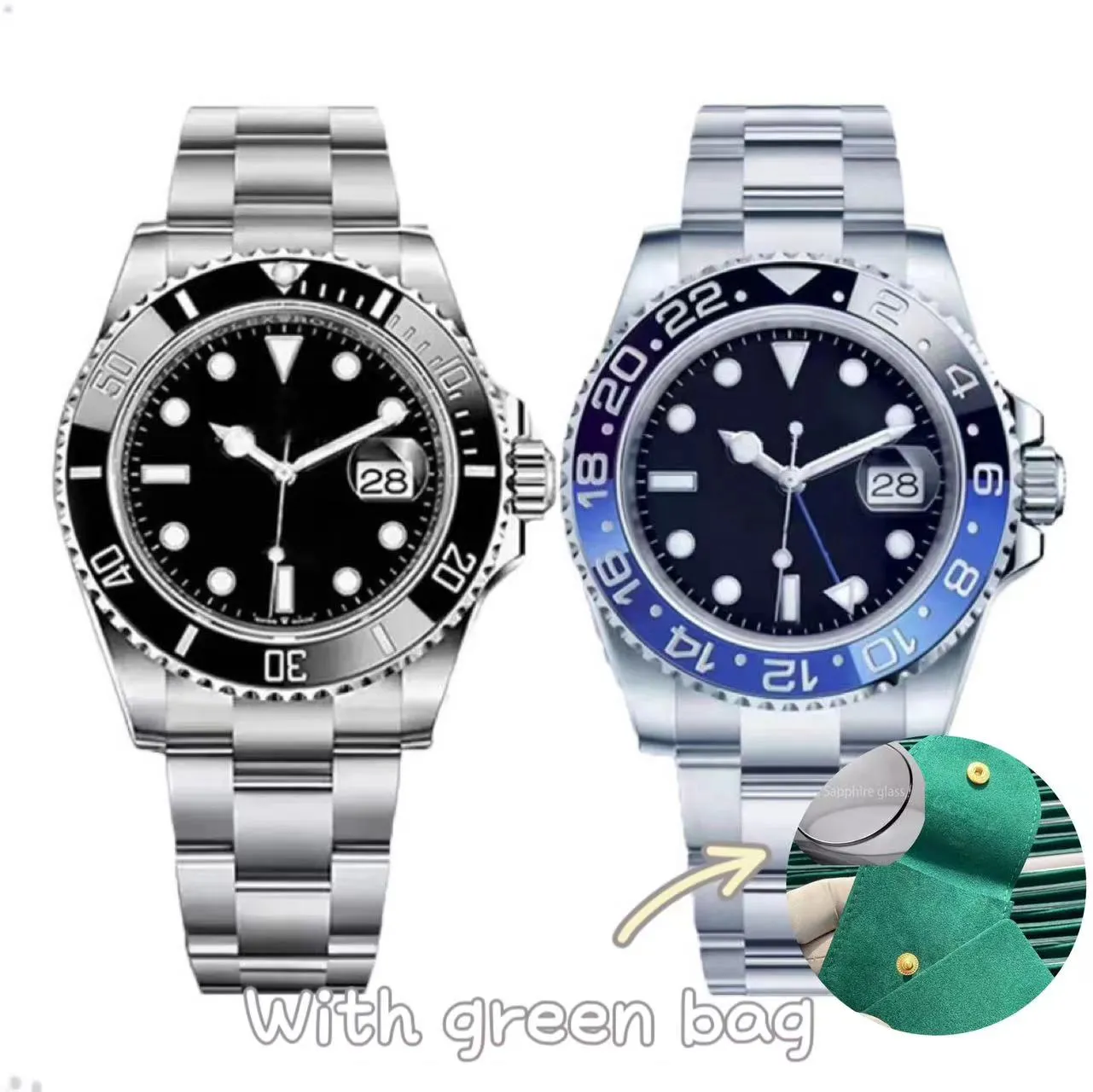Designer watches for man mens AAA watch automatic movement Full Stainless Steel Strap waterproof sapphire glass Montre classic high quality Wristwatches with bag