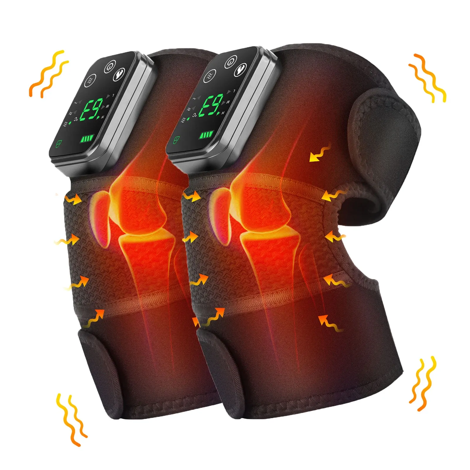 Masażer elektryczny masażer kolanowy podkładka ogrzewania wibracji wibracje masaż łokcia Pas Pas Pas Pas Streft Zapalenie stawów Ból Temperatura Terapia Brace