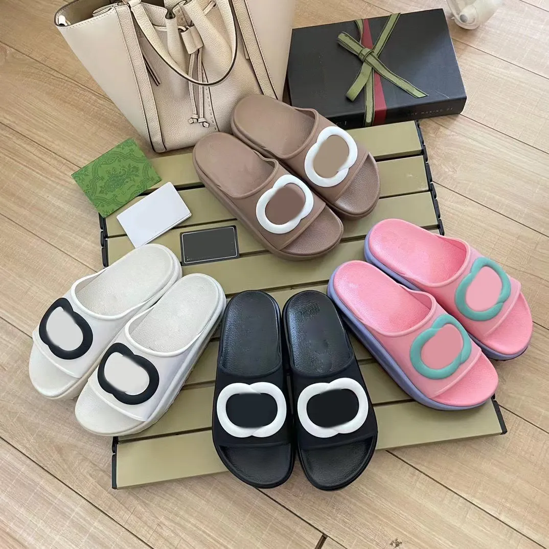 Designer Slippers Sandals Platform Mens Womens pantoufle Rubber Thick Sole slides Fashion Luxury Sandals Slippers Casual coach slipper shoes size 35-45