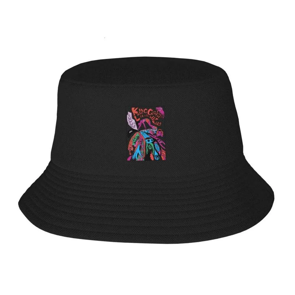 Mens King Gizzard and the Lizard Wizard Bucket Hat Sun Cap Fashionable Hood Golf Wear Men Kvinnor Fashion