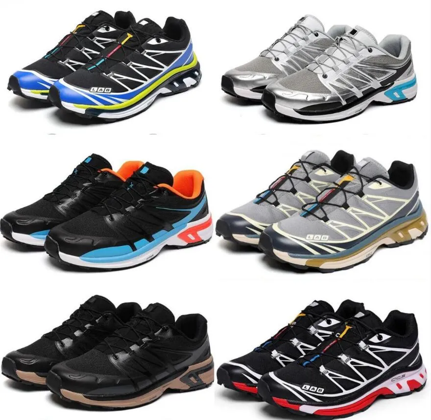 XT6 Chaussures de course avancées Saumon Mens Black Mesh Ailes 2 Blanc Blue rouge Jaune Green Men Femmes XT 6 TRAINER