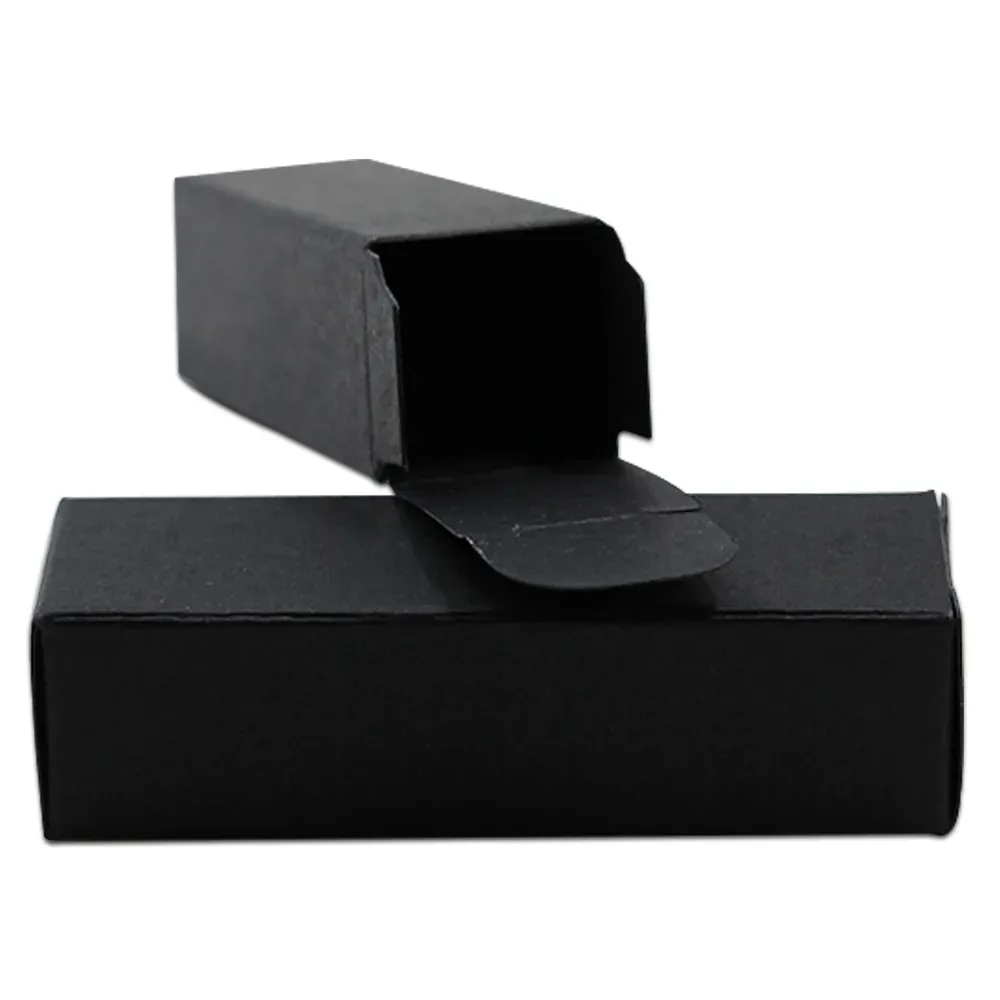 2x2x7.1 cm Black Paper Kraft Paper Lip Stick Storage Boxes for Birthday Gifts DIY Lipstick Perfume Bottle Cardboard Packaging Box