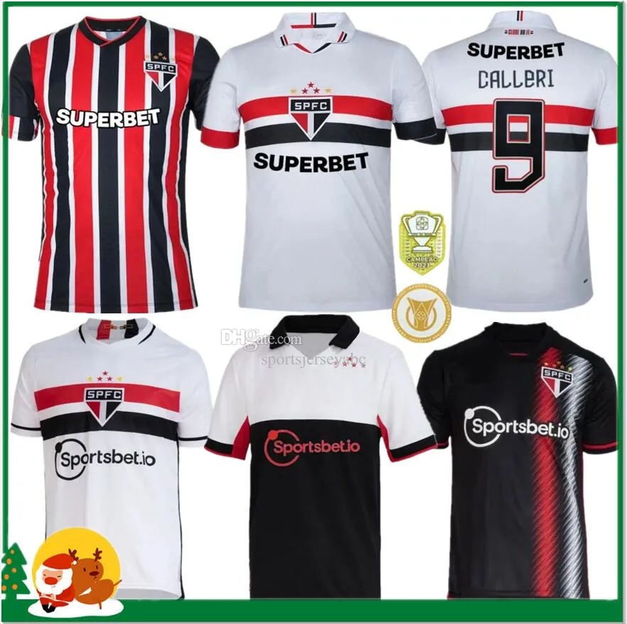 24 25 Jerseys de futebol de São Paulo 2023 2024 Dani Alves Coutinho Goalkeeper Football camisetas Kit / homens Mulheres