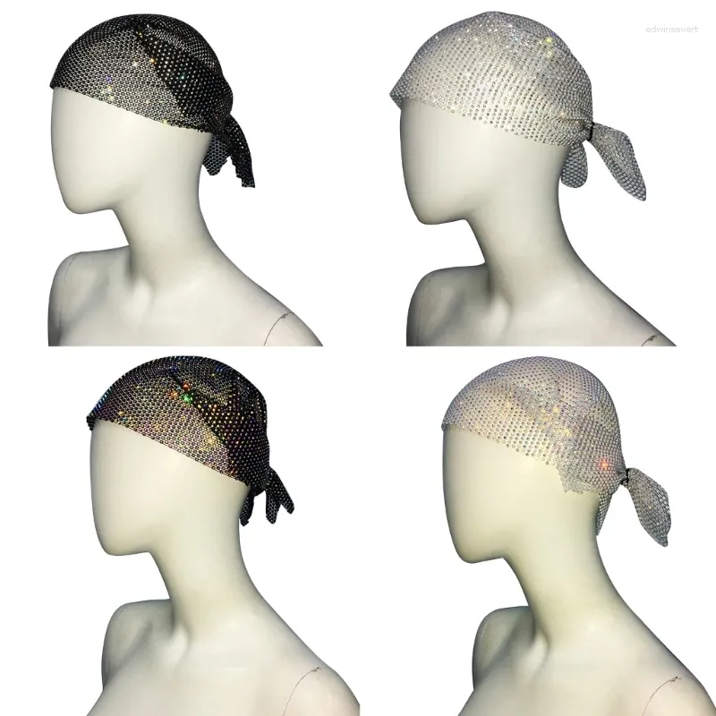 Bérets Y166 Bling Foulard Bandana Pirate Chapeau HeadWrap Turban Rave Casque