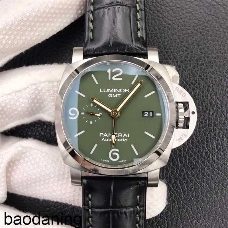 Panerais Watch Luminor 디자이너 럭셔리 시계 자동 운동 공장 PAM1056 사파이어 거울 스위스 크기 44mm cowhide 스트랩 기계 손목