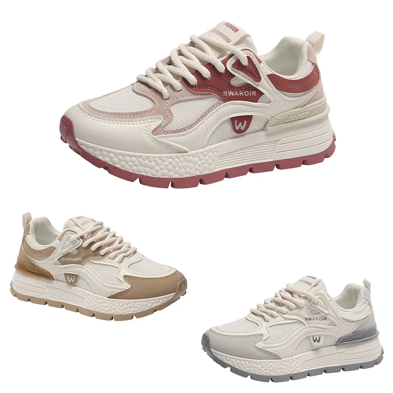 Chaussures de course femmes confort à lacets bas jaune rouge bleu chaussures femmes baskets sport baskets taille 36-40 GAI