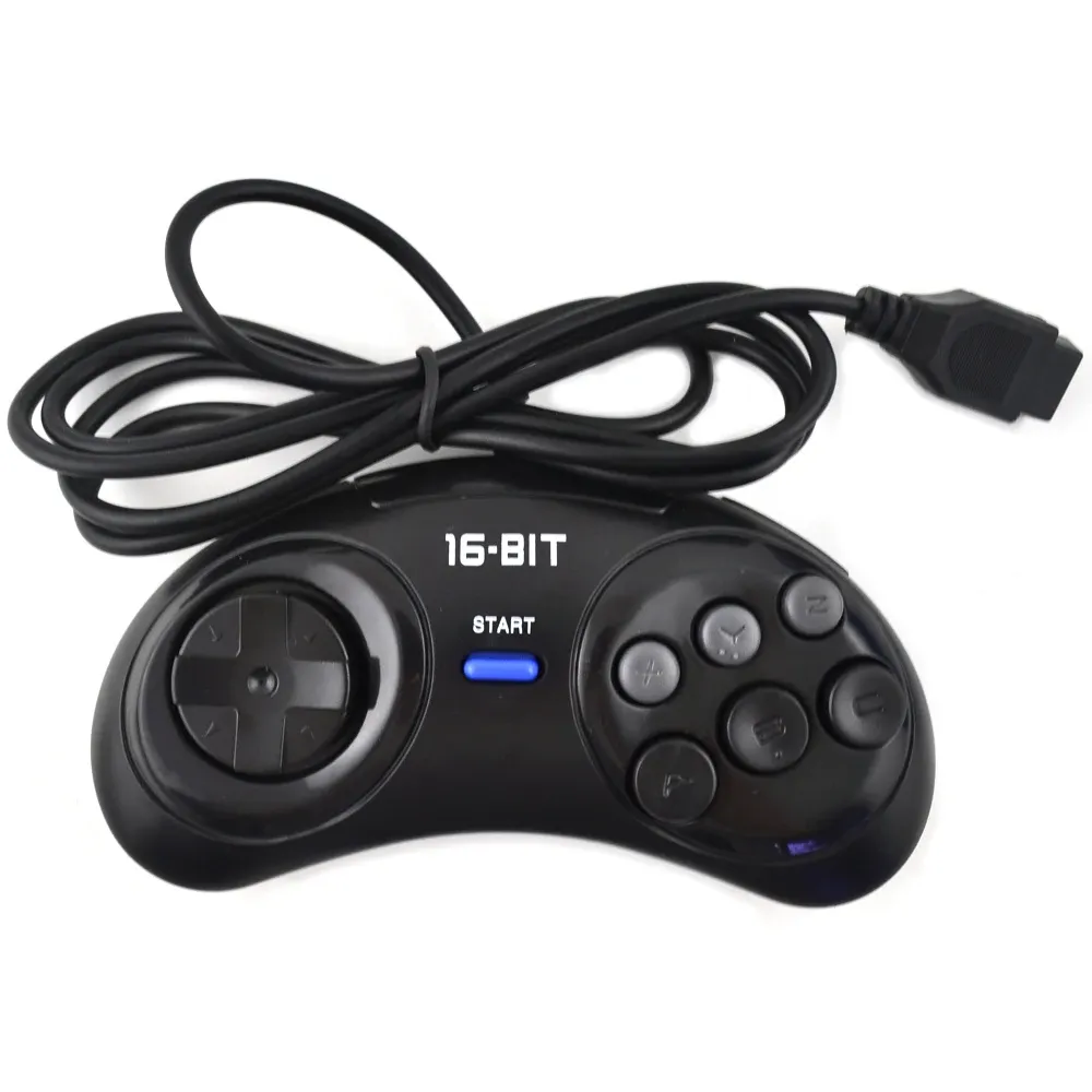 Części 2PCS Kontroler gier dla Sega Genesis dla 16 -bitowego sterownika uchwytu 6 przycisków gamepad dla akcesoriów gry Sega MD