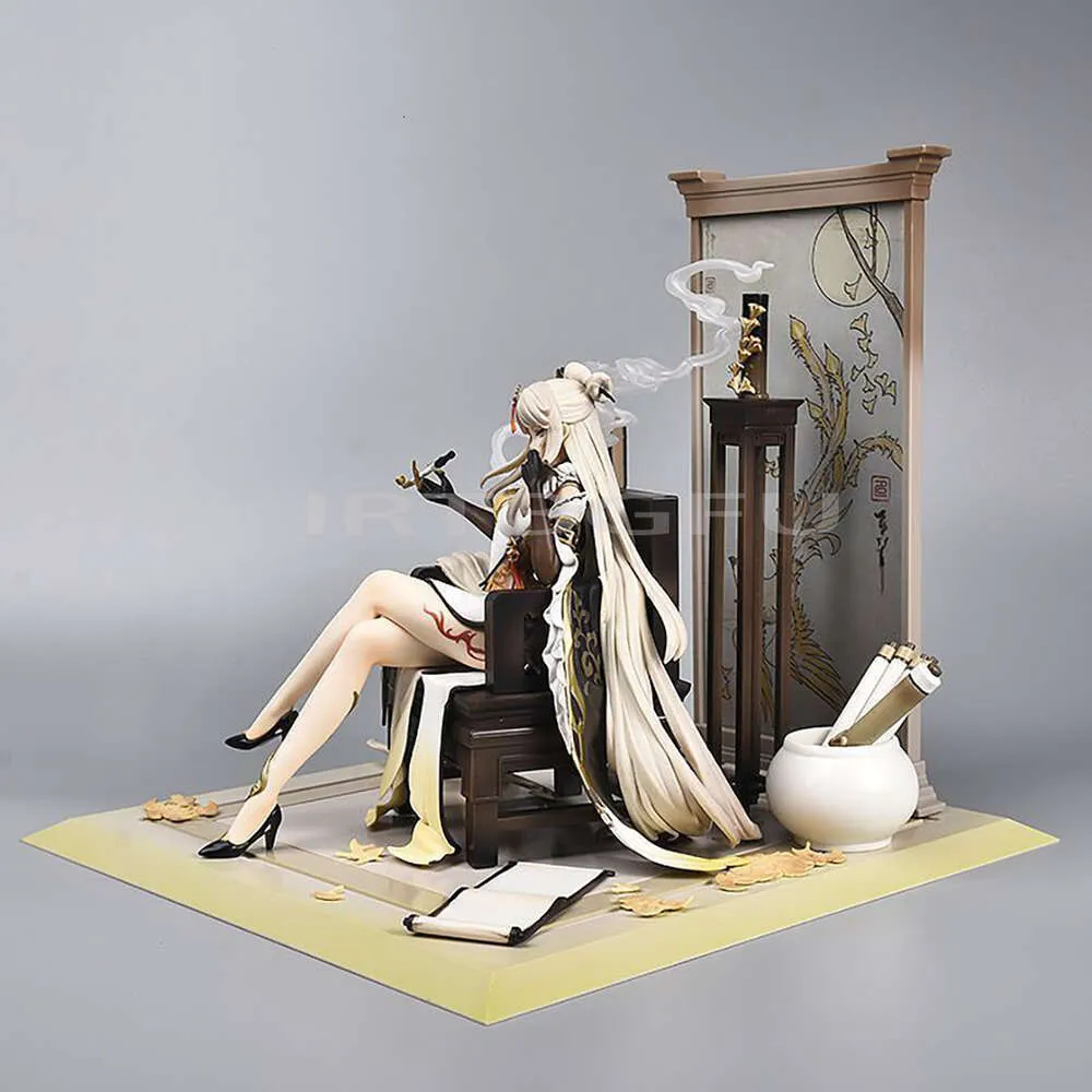 Anime mangá 24cm ningguang estatueta anime menina pvc figura de ação brinquedo genshin impacto jogo estátua coleção modelo boneca