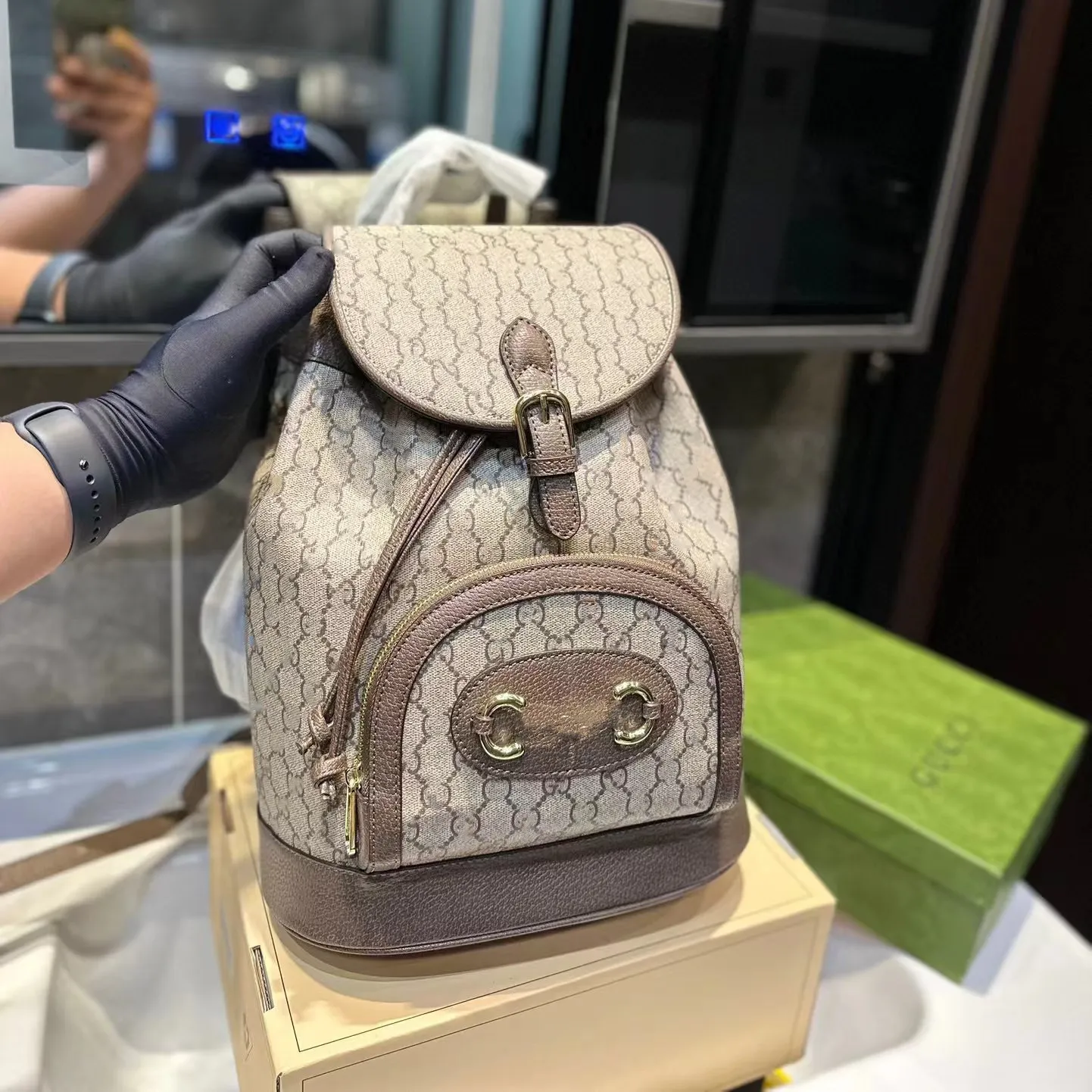 Mini backpack with card case. Juicy Couture Heritage Mini Backpack and Card Case Gift Set  main image 2