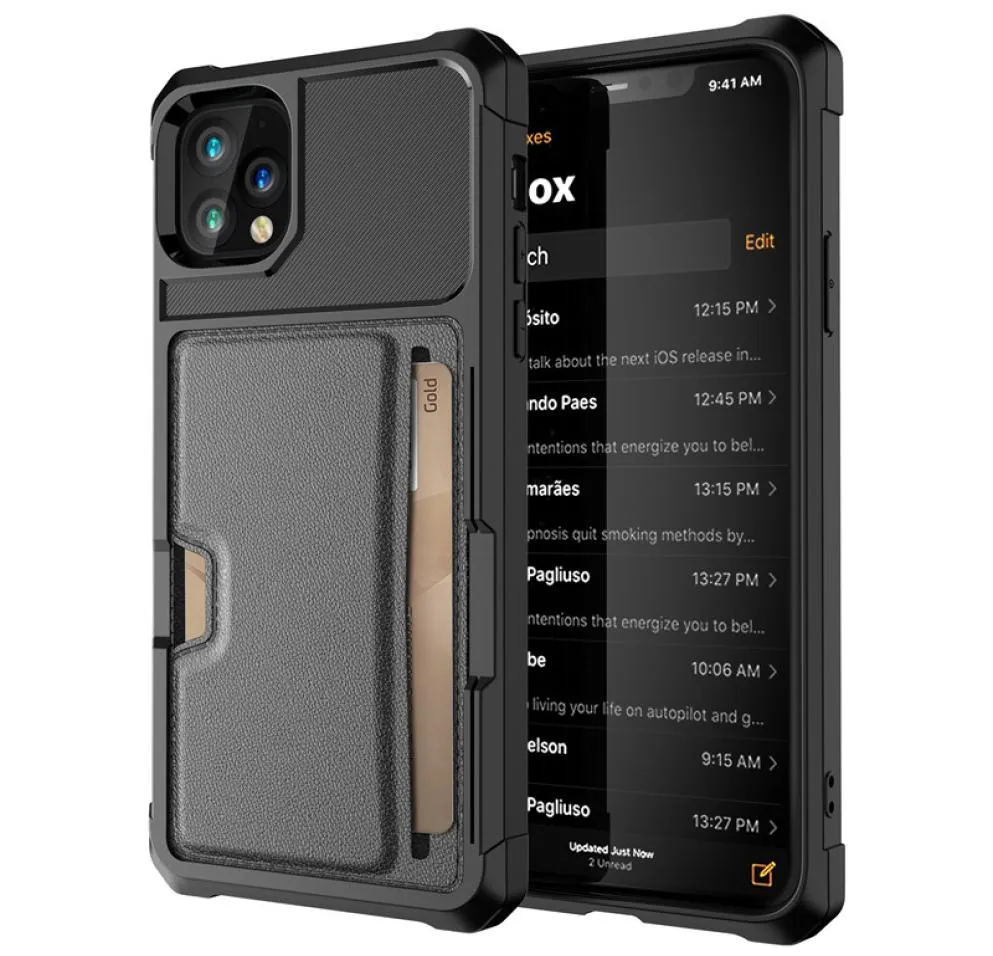 CAR MANETIC CASE IPhone 12pro 11 x xs xr xs Max 7 8 plus portfel skórzany uchwyt na karty do iPhone'a 11 Pro Max4828941