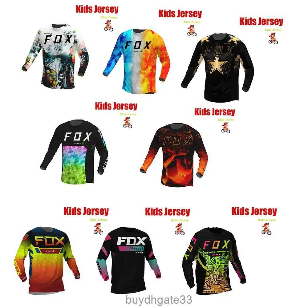 CWDI T-shirty Kids Off Road Racing T-shirt koszulka górska Jersey Enduro Bat Fox MTB koszulka Szybkie sucha dziecięce ubrania dziecięce