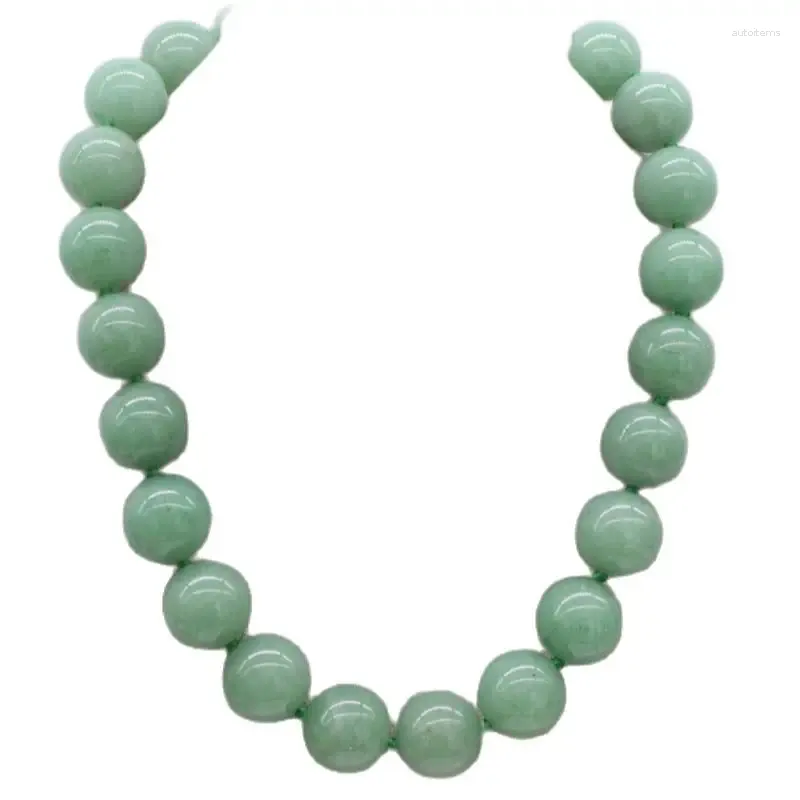 Pingentes atacado colar de jade verde redondo 16/18/20mm 17 polegadas FPPJ Nature Beads